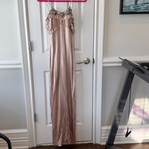 Badgley Mischka Pink Evening Gown